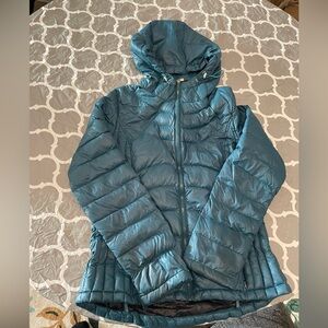 Andrew Marc Packable Lightweight Down Coat Teal Puffer Size M Women's